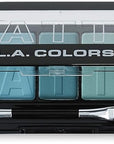 L.A. COLORS 5 Color Matte Eyeshadow Palette, Teal Argyle CEM477