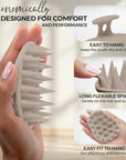 Fiora Naturals Scalp Massager Shampoo Brush - Silicon Scalp Scrubber & Exfoliator for Dandruff Removal and Hair Growth, Scalp Brush for Wet & Dry Hair, Shampoo Brush for Men, Women, Kids - BPA Free