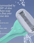 Billie Razors for Women Shave Kit – Razor + 4 x 5-Blade Razor Refills + Magnetic Holder – Minty