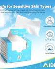 AIDEA Face Towels Disposable-100Ct (2 Box), Clean Facial Towelettes for Sensitive Skin, Cleansing Wipes for Makeup Removing, Nursing, Travel, Dry Wipes Face Cloths