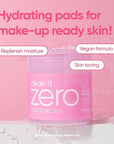 BANILA CO Clean it Zero Pink Hydration Toner Pad | Vegan Korean 3-Layered Pads | Hyaluronic Acids and Vitamin Complex to Moisturize and Soothe Skin | Hypoallergenic, Alcohol Free (70 Pads)