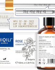 HIQILI 100ML Rose Essential Oil for Skin, Diffuser & Candle, 100% Pure and Natural - 3.38 Fl Oz