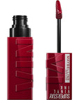 Maybelline Super Stay Vinyl Ink Longwear No-Budge Liquid Lipcolor Makeup, Highly Pigmented Color and Instant Shine, Royal, Deep Wine Red Lipstick, 0.14 fl oz, 1 Count