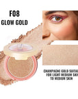 Oulac Shimmery Blush Makeup| 2 in 1 Powdery 4.8g