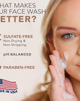 Beauty by Earth Clean Face Wash - USA Made with Organic & Natural Ingredients, Non-Toxic Facial Cleanser