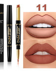 PHOERA Foundation Full Coverage,3Pcs Lip Liner and Lipstick peach+Lip SetA)