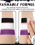 BOBISUKA Purple Face & Body Paint Stick Water-Based Washable Face Paint Makeup Stick for Halloween Witch, Zombie, Skull, Clown, Butterfly, Galaxy, Cosplay, SFX, Sports Eye Black & Costume Party