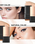 2 In 1- Luxury Anti-Wrinkle Foundation Stick, Korea Flawless Eraser Foundation Stick With Brush, Contour Stick Foundation Face Stick, Makeup Eraser Korean Foundation Stick (Ivory, 1pc)