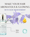 Hair Perfume for Women, Summer Lightweight Long Lasting Fragrance Mist - 3:7 Hydrating Serum Alcohol Free Formula, Argan Oil Scented Hair Spray with Keratin & Elastin (Blue Bellflower) 2.7 fl oz