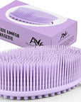 Avilana Silicone Body Scrubber – Gentle Shower Brush & Loofah Alternative- Food Grade & Lab Tested – Fast-Drying, Hygienic, BPA-Free Silicone Body Gentle Exfoliator (Lavender, Massage)