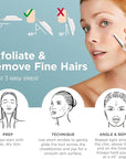 StackedSkincare Dermaplane Razor for Women Face - Professional Facial Razor, Non-electric Face Shaver for Women - Eyebrow Razor & Dermaplaning Tool for Face Exfoliation - Includes Handle & Blade