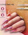 MelodySusie Nail Art Brushes Set,6pcs