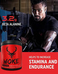 Bucked Up - Woke - HIGH STIM Pre Workout - Best Tasting - Focus Nootropic, Pump, Strength and Growth, 30 Servings (Blood Raz)