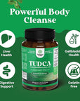 Advanced Bile Salt TUDCA Supplement - Extra Strength TUDCA 500mg per Serving Bile Salts for Gallbladder Kidney and Liver Support - High Purity Tauro Ursodeoxycholic Acid Liver and Gallbladder Cleanse