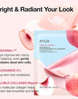 ANUA Peach 70 Niacin Brightening Collagen Mask, Overnight Face Mask for Glass Skin, Niacinamide, Collagen Facial Mask, Glow up with Hydration, Natural Color, Korean Skin Care (38g, 4ea)