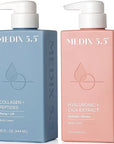 Medix 5.5 Firming Collagen Cream + Hyaluronic Acid Body Lotion 2PC Set, Anti Aging Firming Lotion & Face Moisturizer For Women, Crepey Skin, Stretch Marks, & Dry Skin, Skin Care Products, 2PC Bundle
