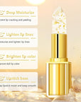 Transferproof Color Changing Lipstick, Gold Crystal Ph Lipstick Color Changing Lipsticks for Women Girls, Temperature Change Moisturizer,Long Lasting 24 Hours Moisturizing Glossy Shine Lip Gloss(2Pcs)