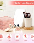 Nugilla Makeup Remover Cloth 12 x 12 Inch, Reusable Makeup Remover Towels for Washing Face, 6 Pack Washable Microfiber Face Cloth Fast Drying Washcloth, Brown/Coral/Green