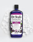 Dr Teal's Foaming Bath with Pure Epsom Salt, Black Elderberry with Vitamin D, 34 fl oz (Pack of 2)