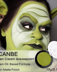 UCANBE Ogre Green Face Body Paint Makeup Foundation, Green Greasepaint for Christmas & St. Patrick's Day, Face Painting Kit for Halloween Monster Witch Goblin Shrek Hulk Gamora SFX Makeup & Costume