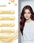 Dark Red Hair Dye Shampoo, Hair Color Shampoo for Gray Hair, Color Shampoo Hair Dye, Red Hair Dye & Champu Para Canas, Colors in Minutes, Easy to Use, 16.90 Fl Oz