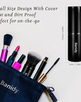 Makeup Brush Kabuki Face Brushes Retractable Travel Blush Kabuki Brush Portable Flawless for Foundation, Powder Blush, Bronzer, Buffing, Liquid, Cream, Cruelty Free with Cover