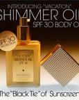 "VACATION" Shimmer Oil SPF 30 by Vacation Sunscreen, Shimmer Sunscreen Body Oil with Broad Spectrum SPF 30, Water Resistant (80 Minutes), 2.9 Fl. Oz.