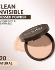 Covergirl Clean Invisible Pressed Powder, Lightweight, Breathable, Vegan Natural 120, 0.38oz