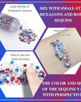 MEICOLY Red White and Blue Body Glitter,4th of July Accessories Hair Glitter for Kids,4th of July Outfits for Women,Fourth of July Patriotic Face Glitter for President's Day Veterans Day
