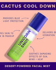 Unicorn Snot Cactus Cool Down™ After Sun Soothing Spray - Hydrating Facial Mist, Makeup Primer & Blue Light Shield – Cooling Spray with Aloe, Jojoba & Prickly Pear