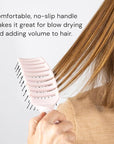 L'ANGE HAIR Siena Wide Curved Vented Hair Brush | Detangle with Nylon Bristles Best for Tangles and Knots Ideal Men Women Brushes Airflow Blush
