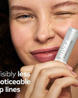 NIVEA Dewy Lip Care with Hyaluronic Acid, Lip Balm Leaves Visibly Less Noticeable Lip Lines and No Waxy Feel, 0.18 Oz Tube, Pack of 1