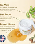 Hydrating Face Moisturizer & Body Cream with Manuka Honey Cream - Organic Face Moisturizer with Honey for Extremely Dry Skin - for Dry & Itchy Skin, Rosacea & Eczema Prone Skin 4oz