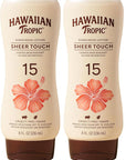 Hawaiian Tropic Sheer Touch Lotion Sunscreen SPF 15, 8oz | Hawaiian Tropic Sunscreen SPF 15, Sunblock, Broad Spectrum Sunscreen, Oxybenzone Free Sunscreen, Body Sunscreen SPF 15, 8oz (Pack of 2)