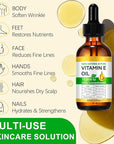 2PCS Natural Vitamin E Oil for Skin, 75,000 IU Ultra Concentrated Vitamin E Oil for Face, Hair and Scars, Moisturizing Dry Skin Oils, Promotes Skin Elasticity