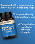 Dr. Mercola Complete Probiotics, 30 Servings (30 Capsules), 100 Billion CFU, Dietary Supplement, Digestive & Immune Support, Non-GMO