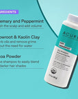 Acure Dry Shampoo - Brunette to Dark Hair, Powder Care to Refresh Treated Color Tinted Hair & Extend Cleansing with Cocoa & Rosemary Formula - 100% Vegan - 1.7 Oz Travel Pack Size