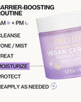 Pacifica Face Cream - Vegan Ceramide Barrier Cream w/Niacinamide & Shea Butter - Hydrating Daily Face Moisturizer Fragrance Free for Sensitive Skin, Vegan, Clean Beauty Allergy & Dermatologist Tested