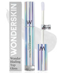 Wonderskin WONDER BLADING Top Gloss - Clear Glitter Lip Gloss, Hydrating and High Shine Finish Lip Makeup (Clear Shine)