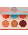 Juvia's Place Olori III Eyeshadow Palette, 6 Shades of Coral, Browns and Bronzes with a Pop of Rich Blue, Matte and Shimmers