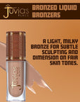 Juvia’s Place Bronzed Liquid Bronzer - Cinnamon - Liquid Bronzer for Face with Silky Blendable Texture - Buildable Coverage for Natural Contour & Dimension - Easy-to-Blend, Patch-Proof Formula