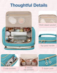 BAGSMART Travel Toiletry Bag, Large Wide-open Travel Bag for Toiletries, Makeup Cosmetic Travel Bag with Handle