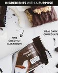 Truth Bar Prebiotic & Probiotic Keto Snack Vegan Bars with Omega-3's - Synbiotic High Fiber Snacks - Low Sugar, Kosher, Gluten Free - Dark Chocolate Coconut (Pack of 12)