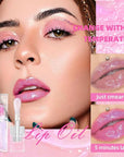 Erinde Magic Color Changing Lip Oil, Moisturizing Lip