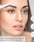 Dermaplaning Tool for Face Exfoliation, with 20 Replaceable Blades, Facial Shaver/Eyebrow Razor, Peach Fuzz Removal Eyebrow Shaper for Women, Easy to Use Dermaplaner Help Exfoliate and Smooth Skin