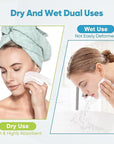 AIDEA Face Towels Disposable-200Ct (4 Box), Clean Facial Towels, Facial Cleansing Wipes for Sensitive Skin, Face Towelettes for Makeup Removing, Nursing, Travel, Dry Wipes