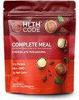 HLTH Code Complete Meal Replacement Shake - Healthiest Meal Replacement = Healthiest You | Keto Friendly | High Protein | Low Carb | Collagen | Gluten Free | Chocolate Macadamia (15 servings)
