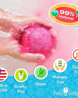 Unicorn Bath Bombs for Girls with Surprise Toys Inside (6 Pack) - Large Bubble Bomb for Kids, Gentle and Safe, Made in USA, Fizzies, Fruity Scents, Won't Stain Tub - Ideal Gift by Two Sisters