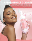 Salmon DNA PDRN Facial Cleanser | Low pH Hydrating Daily Foaming Face Wash with Soft Massage Heads | PDRN, Collagen & LHA | Gentle Pore Care & Radiant, Balanced-Looking Skin | 4.23 oz