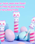 Lip Smacker Easter Kitty Lippy Pal Lip Gloss, Moisturizing & Hydrating, Fun & Collectible Gift for All Ages - Sweet Kiwi